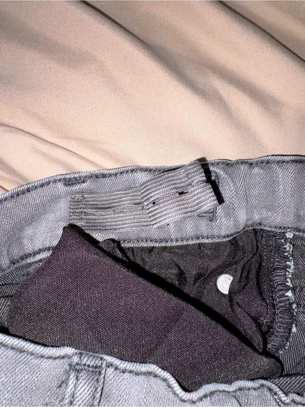 The Children’s Place Boys Gray Stretch Straight Adj Waist Jeans Size 14 EUC